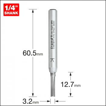 Trend Two Flute Cutter 3.2mm Diameter - Code C001BX1/4TC