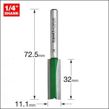 Trend Two Flute Cutter 11.1mm Diameter - Code C018AX1/4TC