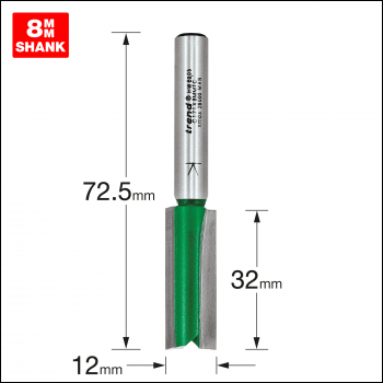 Trend Two Flute Cutter 12mm Diameter - Code C171X8MMTC