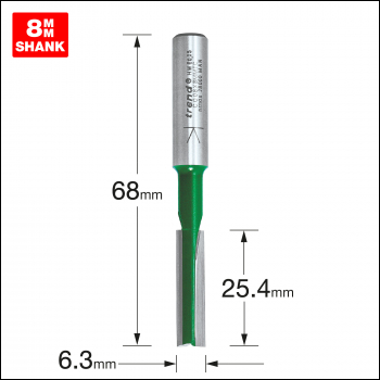 Trend Two Flute Cutter 6.3mm Diameter - Code C008X8MMTC