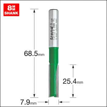 Trend Two Flute Cutter 7.9mm Diameter - Code C012X8MMTC