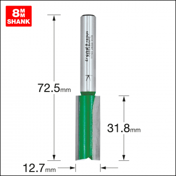 Trend Two Flute Cutter 12.7mm Diameter - Code C022X8MMTC