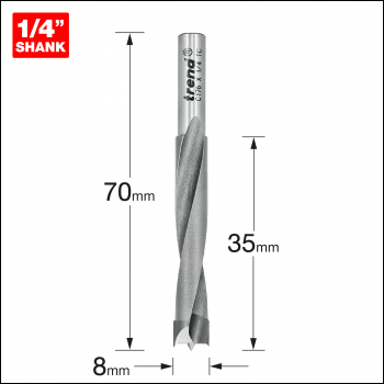 Trend Dowel Drill 8mm X 35mm Cut - Code C176X1/4TC