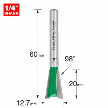 Trend Dovetail 12.7mm X 98 Degrees X 20mm Cut - Code C178X1/4TC