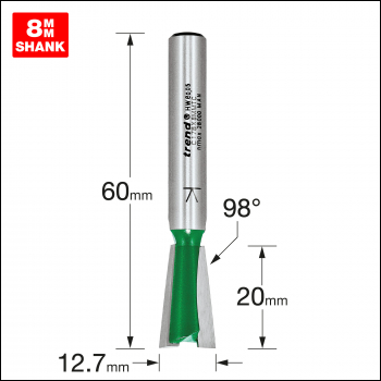 Trend Dovetail 12.7mm X 98 Degrees X 20mm Cut - Code C178X8MMTC