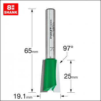 Trend Dovetail 19.1mm X 97 Degrees X 25mm Cut - Code C179X8MMTC