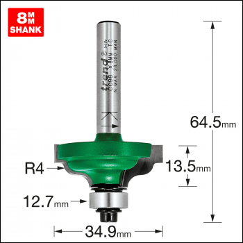 Trend Self Guided Ogee Quirk 4mm Radius - Code C096X8MMTC