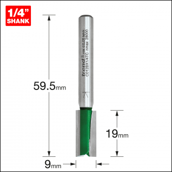 Trend Two Flute Cutter 9mm Diameter - Code C012BX1/4TC