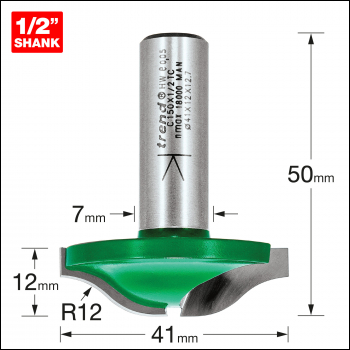 Trend Raised Panel 12mm Radius X 41mm Diameter - Code C150X1/2TC