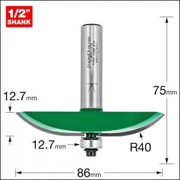 Trend Bearing Guided 40mm Radius Panel Raiser - Code C183X1/2TC