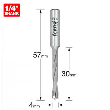 Trend Dowel Drill 4mm X 30mm Cut - Code C222X1/4TC