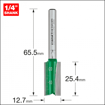 Trend Two Flute 12.7mm Diameter X 25mm Cut Scale - Code C021SX1/4TC