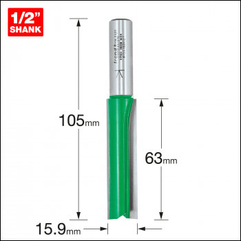 Trend Two Flute Cutter 15.9mm Diameter - Code C025EX1/2TC