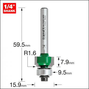 Trend Rounding Over 1.6mm Radius X 7.9mm Cut - Code C074AX1/4TC