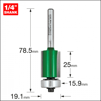 Trend Guided Trimmer 19.1mm Diameter - Code C117AX1/4TC