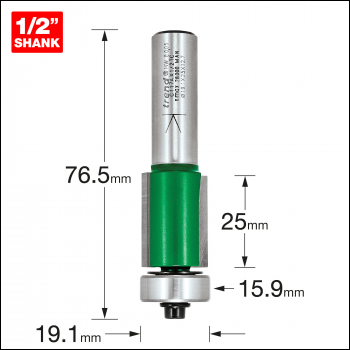 Trend Guided Trimmer 19.1mm Diameter - Code C117AX1/2TC