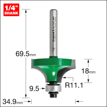 Trend Rounding Ove 11.1mm Radius X 18mm Cut - Code C078AX1/4TC