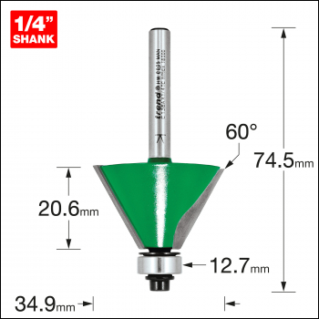 Trend Self Guided Chamfer 60 Degrees X 20.6mm Cut - Code C138AX1/4TC