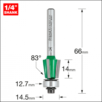 Trend Self Guided Bevel Trim Angle=83 Degrees - Code C119AX1/4TC