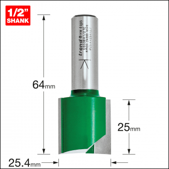 Trend Two Flute Cutter 25.4mm Diameter - Code C033BX1/2TC