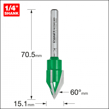 Trend Triple Flute Engraver Angle =60 Degrees - Code C043CX1/4TC