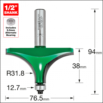 Trend Bearing Guided Round Over Ovolo 31.8mm Radius - Code C079CX1/2TC