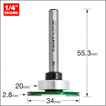 Trend Weatherseal Groover 2.8mm X 7mm - Code C212AX1/4TC