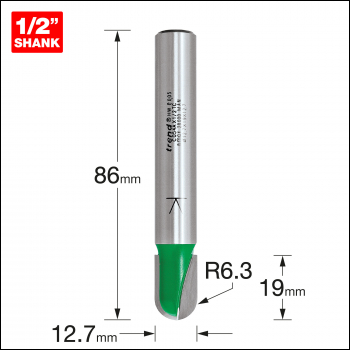 Trend Cove Radius 6.35mm X 19mm Cut - Code C054AX1/2TC