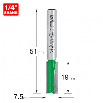 Trend Two Flute Cutter 7.5mm Diameter - Code C010AX1/4TC