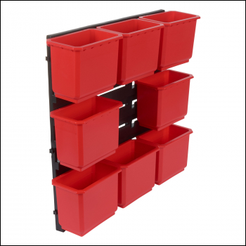 Trend Pro Storage Wall Rack With 8 Medium Bins - Code MS/P/RACK/8