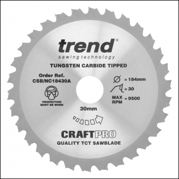 Trend Blade Tc 184 X 30 Teeth X 30 Nail Cutting - Code CSB/NC18430A
