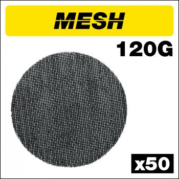 Trend Mesh Random Orbital Sanding Disc 50pc 125mm 120 Grit - Code AB/125/120M/B