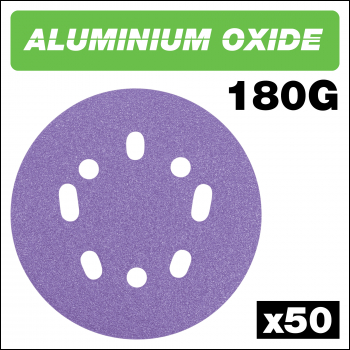 Trend Aluminium Oxide Random Orbital Sanding Disc 180 Grit 125mm 50pc - Code AB/125/180A/B