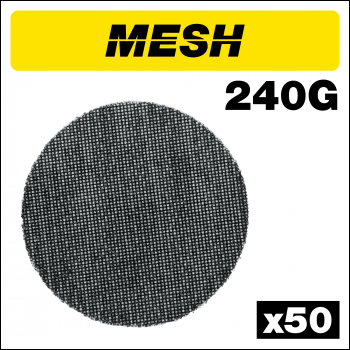 Trend Mesh Random Orbital Sanding Disc 50pc 125mm 240 Grit - Code AB/125/240M/B