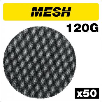 Trend Mesh Random Orbital Sanding Disc 50pc 150mm 120 Grit - Code AB/150/120M/B