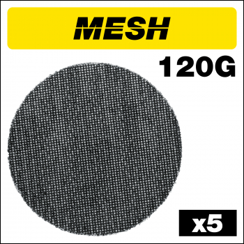 Trend Mesh Random Orbital Sanding Disc 5pc 150mm 120 Grit - Code AB/150/120M