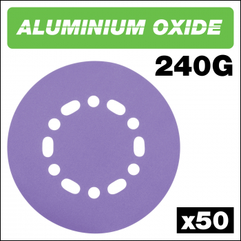 Trend Aluminium Oxide Random Orbital Sanding Disc 240 Grit 150mm 50pc - Code AB/150/240A/B