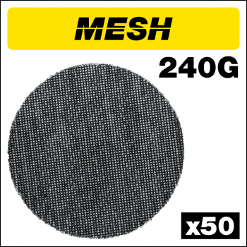 Trend Mesh Random Orbital Sanding Disc 50pc 150mm 240 Grit - Code AB/150/240M/B