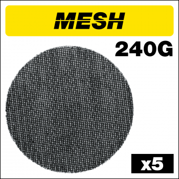 Trend Mesh Random Orbital Sanding Disc 5pc 150mm 240 Grit - Code AB/150/240M