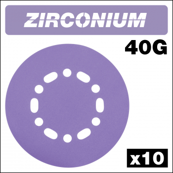 Trend 150mm 40g Random Orbital Sanding Disc, 10 Pack - Code AB/150/40Z
