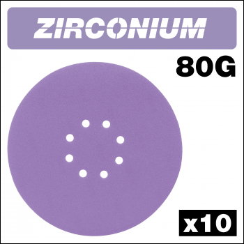 Trend Zirconium Random Orbital Sanding Disc 10pc 225mm 80 Grit - Code AB/225/80Z