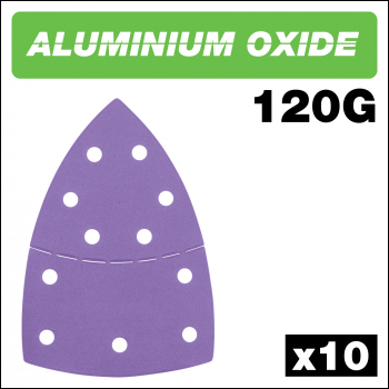 Trend Aluminium Oxide Detail Sanding Sheet 120 Grit 102mm X 151mm 10pc - Code AB/DET/120A