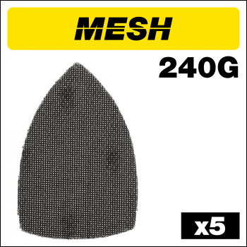 Trend Mesh Detail Sanding Sheet 5pc 102mm X 152mm 240 Grit - Code AB/DET/240M