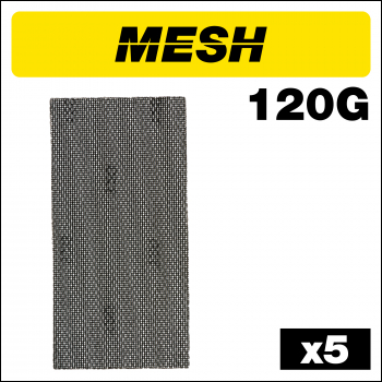 Trend Mesh 1/2 Sanding Sheet 5pc 115mm X 230mm 120 Grit - Code AB/HLF/120M