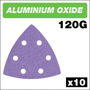 Trend Aluminium Oxide Delta Sanding Sheet 120 Grit 93mm 10pc - Code AB/OSC/120A