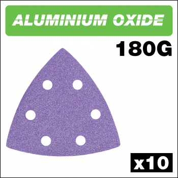 Trend Aluminium Oxide Delta Sanding Sheet 180 Grit 93mm 10pc - Code AB/OSC/180A