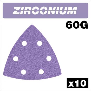 Trend Zirconium Delta Sanding Sheet 10 Pc 93mm 60 Grit - Code AB/OSC/60Z