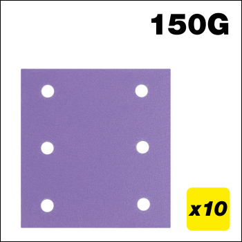 Trend 115 X 107mm 6-hole 150g Quarter Sheet Sanding Pad, 10 Pack - Code AB/QTR1/150A