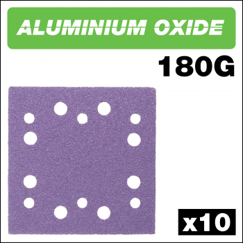 Trend Aluminium Oxide 1/4 Sheet Sanding Sheet 180 Grit 114mm X 110mm 10pc - Code AB/QTR1/180A