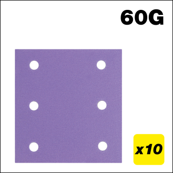 Trend 115 X 107mm 6-hole 60g Quarter Sheet Sanding Pad, 10 Pack - Code AB/QTR1/60Z